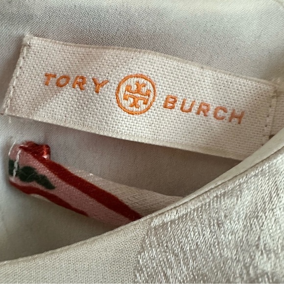 TORY BURCH SILK BURNOUT SHIFT DRESS IN IVORY MOUNTAIN
PAISLEY SZ 00 - Picture 11 of 14